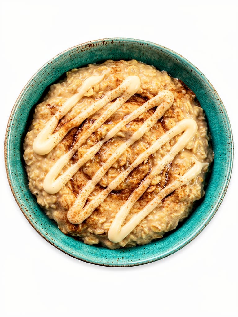 Overnight oats de roll de canela alta en proteína: desayuno ideal para mujeres después de los 40