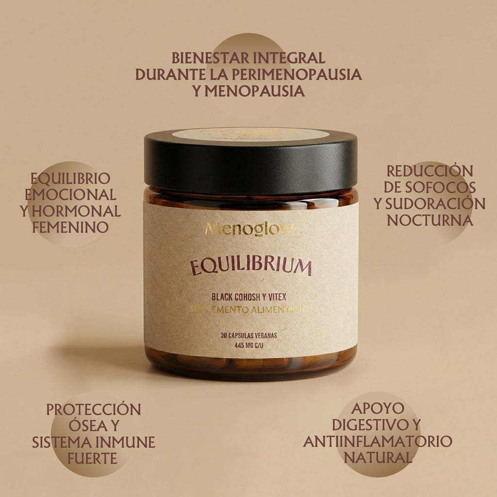 Equilibrium | Suplemento Natural para Balance Hormonal en Menopausia y Perimenopausia | Menoglow