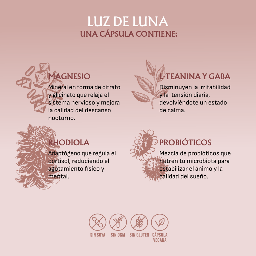 Luz de Luna | Suplemento para Dormir Mejor en Menopausia y Perimenopausia| Menoglow